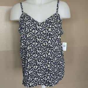 NWT Cheetah-print V-neck Ruffled Cami